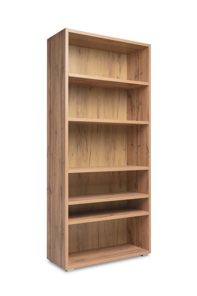 Newroom Standregal Nikita, Regal Honig Eiche Dekor Holzregal Raumteiler Bücherregal Wohnzimmer von Newroom