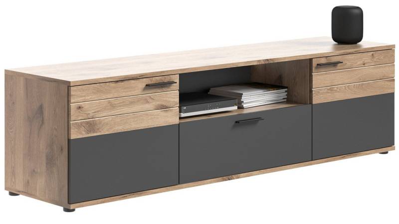 Newroom TV-Board Elera, TV-Board Basalt Grau Eiche TV Schrank TV Lowboard Industrial Modern... von Newroom