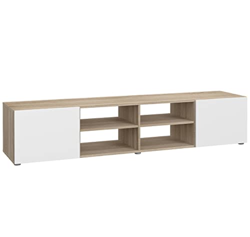 Newroom TV Lowboard Sonoma Eiche TV Schrank Modern - 179,3x36,9x41,3 cm (BxHxT) - Fernsehtisch TV Board Rack - [Shirley.one] Wohnzimmer Wohnstube Büro von Newroom