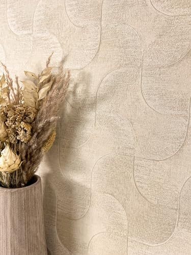 Newroom Tapete Beige Vliestapete Muster - Mustertapete Glamour Champagner Struktur Glanz Retromuster Modern Glanztapete Grafiktapete inkl. Tapezier-Ratgeber Newroom Tapete Beige Vliestapete Muster - Mustertapete Glamour Champagner Struktur Glanz Retromuster Modern Glanztapete Grafiktapete inkl. Tapezier-Ratgeber von Newroom