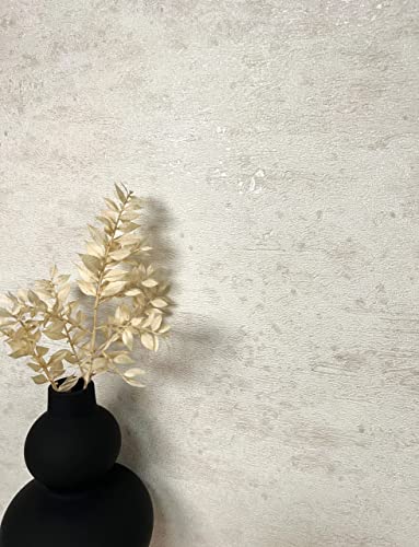 NEWROOM Tapete Creme Vliestapete Beton - Betonoptik Modern Natur Sand Zement Metallic Betonwand 6D Optik Rustikal Metallic inkl. Tapezier-Ratgeber von Newroom