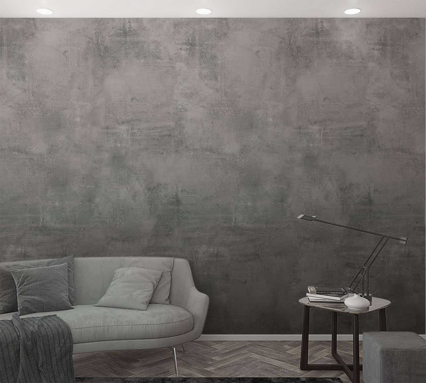 Newroom Vliestapete, [ 2,7 x 1,59m ] großzügiges Motiv - kein wiederkehrendes Muster - nahtlos große Flächen möglich - Fototapete Wandbild Beton Zement Stein Made in Germany von Newroom
