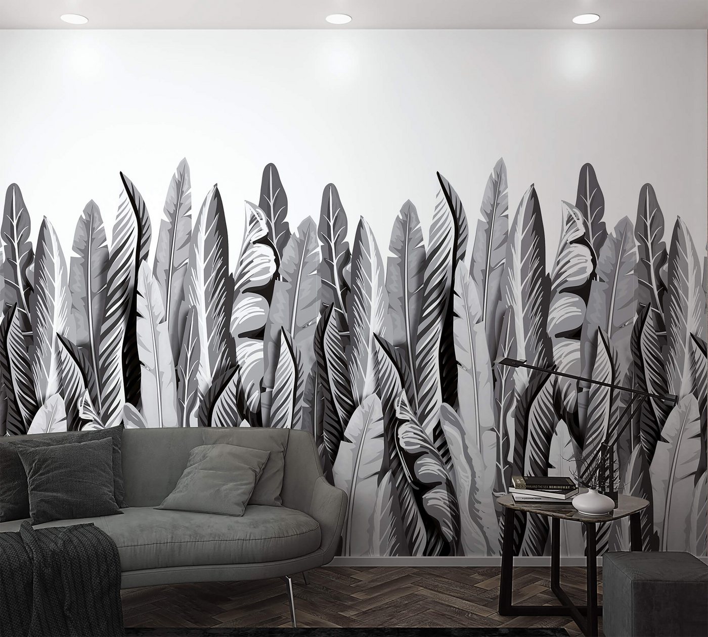 Newroom Vliestapete, [ 2,7 x 1,59m ] großzügiges Motiv - kein wiederkehrendes Muster - nahtlos große Flächen möglich - Fototapete Wandbild Dschungel Blätter Urwald Made in Germany von Newroom