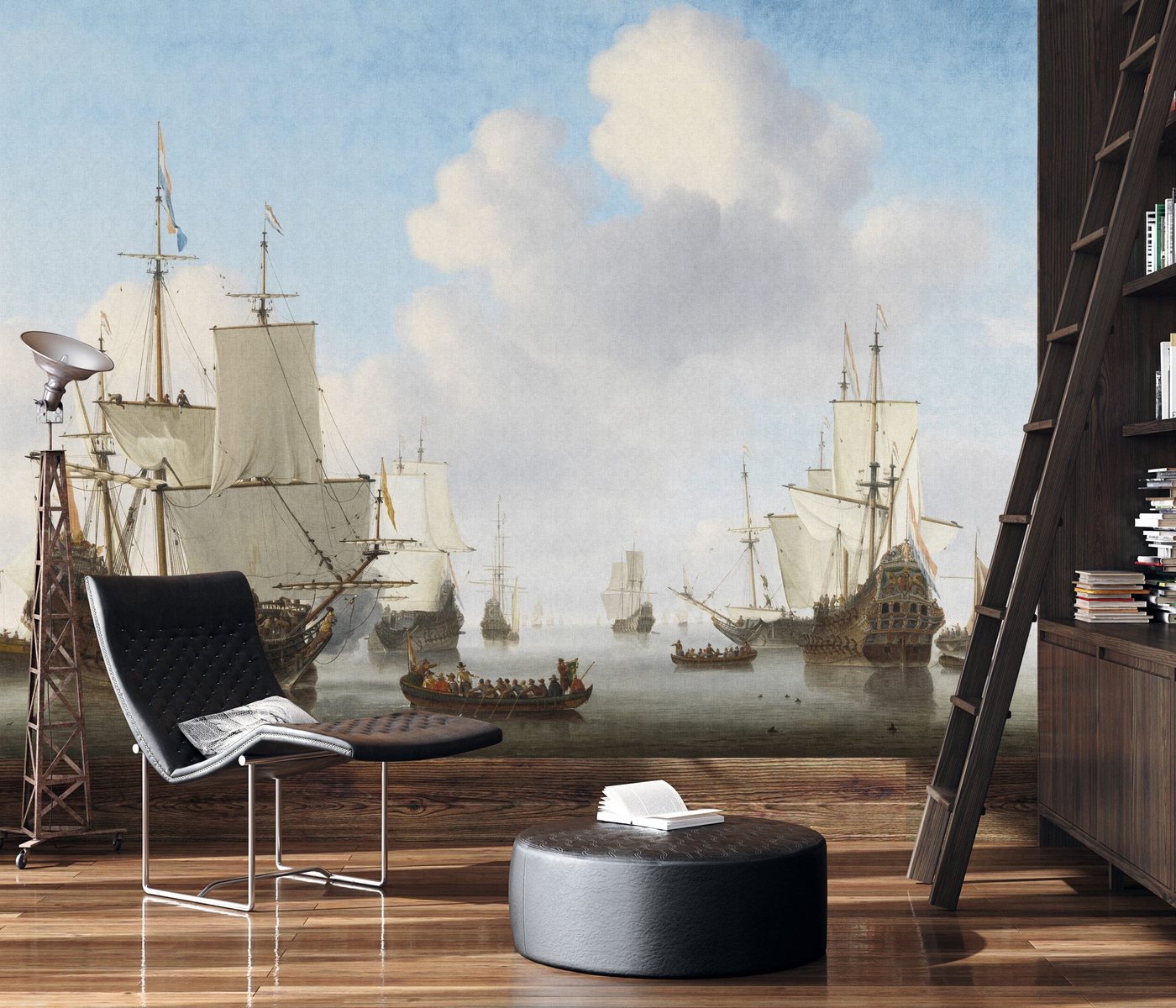 Newroom Vliestapete, [ 4 x 2,7 m ] großzügiges Motiv - kein wiederkehrendes Muster - Fototapete Wandbild Segelschiffe Meer Boote Made in Germany von Newroom
