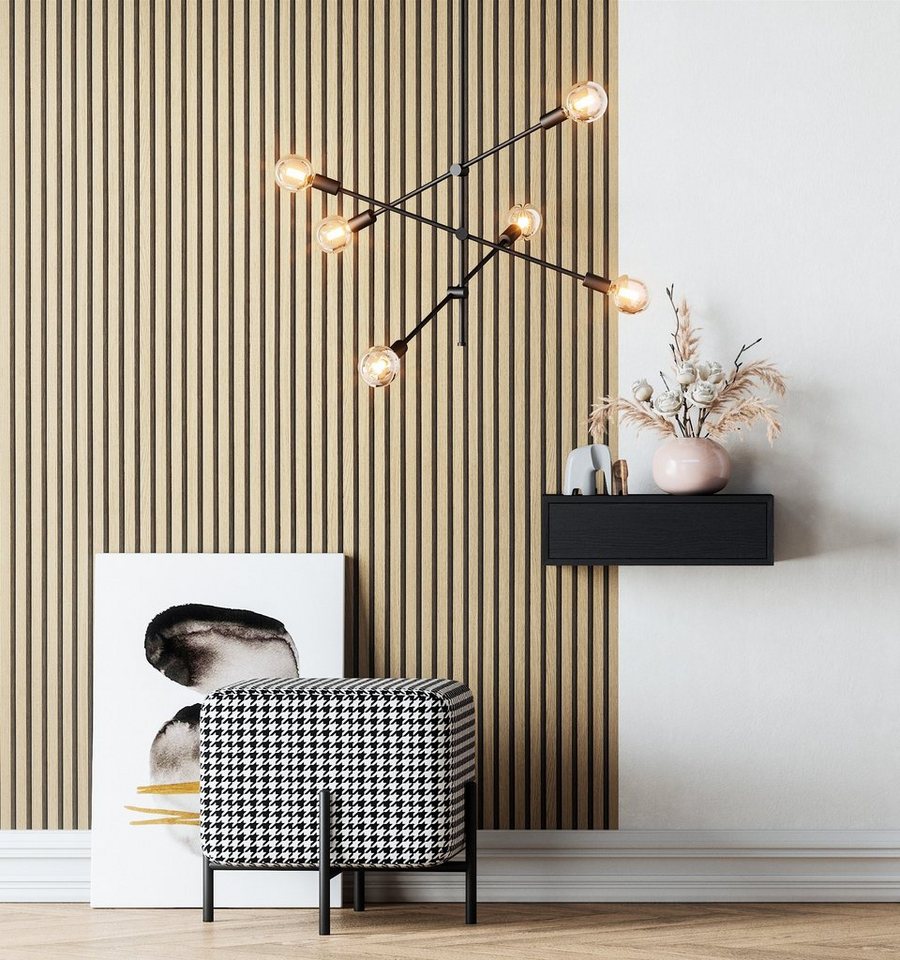 Newroom Vliestapete, Braun Tapete Skandi Holz - Holztapete Holzwand Natur Modern Paneele Lamellen für Wohnzimmer Schlafzimmer Flur, Holztapete, Holzwand von Newroom