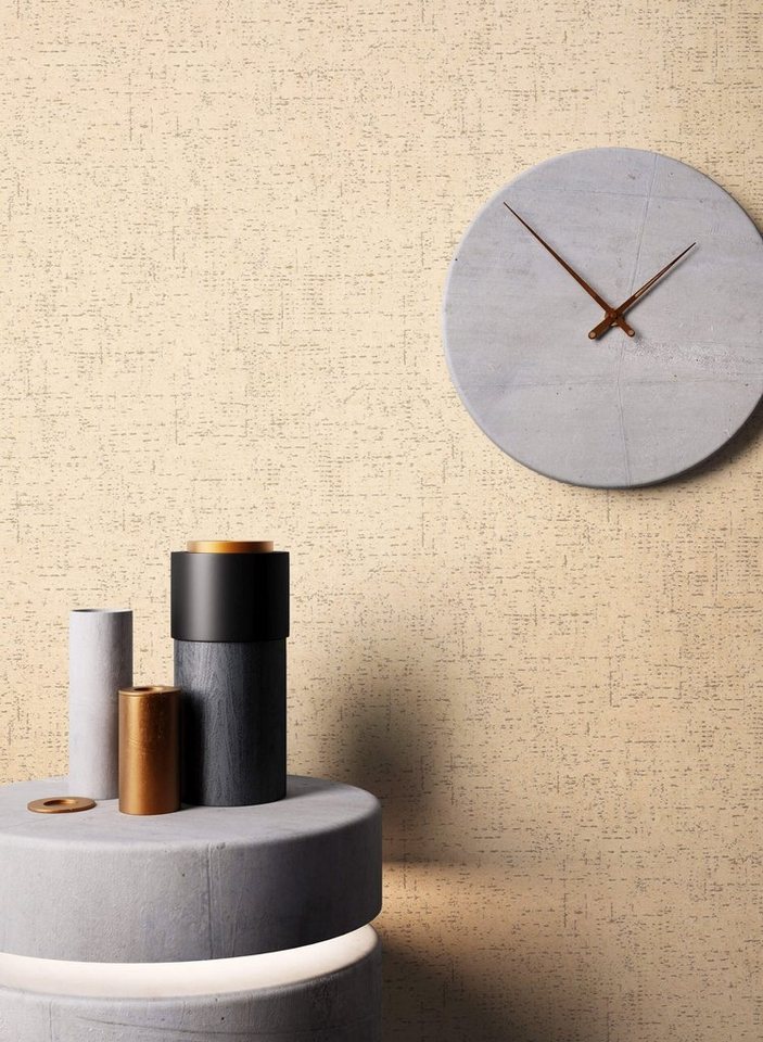 Newroom Vliestapete, Braun Tapete Uni Beton - Unitapete Betonoptik Modern Putz Struktur für Wohnzimmer Schlafzimmer Küche von Newroom