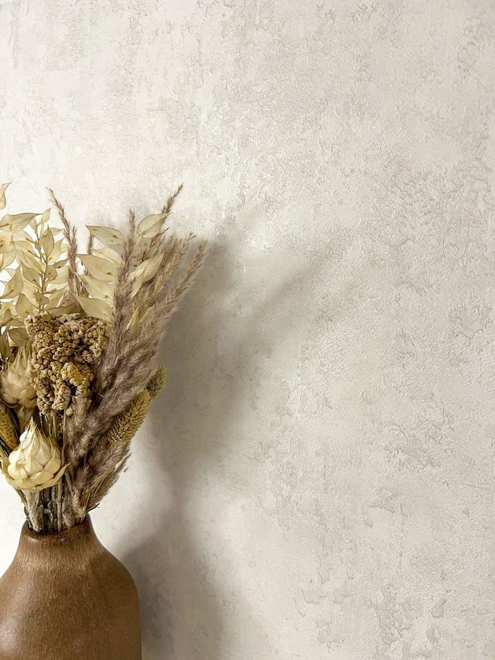 Newroom Vliestapete, Creme Tapete Modern Beton - Betontapete Naturstein Weiß Industrial Loft Putz Lava für Wohnzimmer Schlafzimmer Küche, Betontapete, Naturstein Newroom Vliestapete, Creme Tapete Modern Beton - Betontapete Naturstein Weiß Industrial Loft Putz Lava für Wohnzimmer Schlafzimmer Küche, Betontapete, Naturstein von Newroom