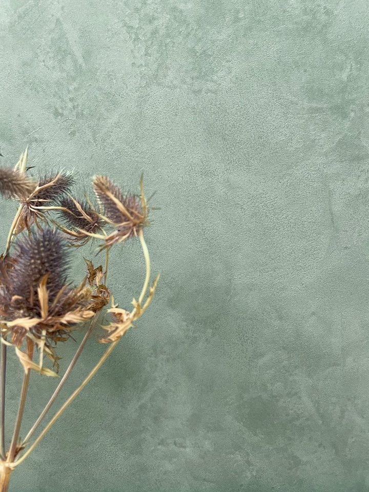 Newroom Vliestapete, Grün Tapete Uni Einfarbig - Unitapete Betontapete Modern Industrial Beton-Optik Struktur für Wohnzimmer Schlafzimmer Küche, Unitapete, Betontapete von Newroom