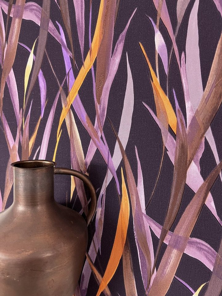 Newroom Vliestapete, Lila Tapete Modern Pflanzen - Mustertapete Natur Violett Braun Tropisch Floral Grashalme Gräser für Wohnzimmer Schlafzimmer Küche Newroom Vliestapete, Lila Tapete Modern Pflanzen - Mustertapete Natur Violett Braun Tropisch Floral Grashalme Gräser für Wohnzimmer Schlafzimmer Küche von Newroom