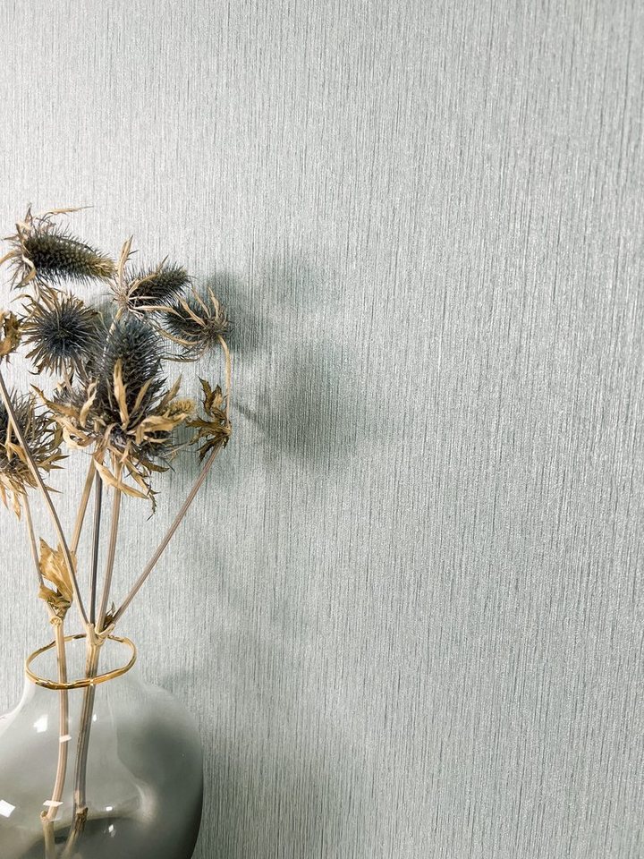 Newroom Vliestapete, Silber Tapete Modern Unifarbe - Glanztapete Universal Metallic Uni Minimalistisch Struktur Monochrom für Wohnzimmer Schlafzimmer Küche von Newroom