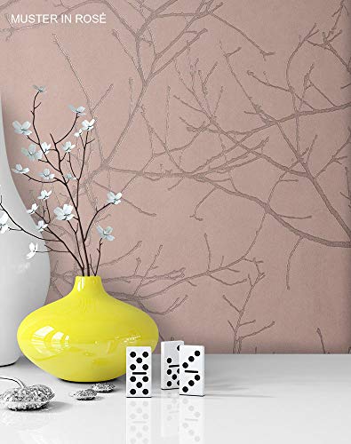 Newroom Vliestapete Vinyl Tapete mit Baummuster Rosa Rose Braun in edelster Ausführung, außergewöhnliches Tapeten Muster in moderner Landhaus Natur Optik für Design Liebhaber, inkl. Tapezier Ratgeber Newroom Vliestapete Vinyl Tapete mit Baummuster Rosa Rose Braun in edelster Ausführung, außergewöhnliches Tapeten Muster in moderner Landhaus Natur Optik für Design Liebhaber, inkl. Tapezier Ratgeber von Newroom