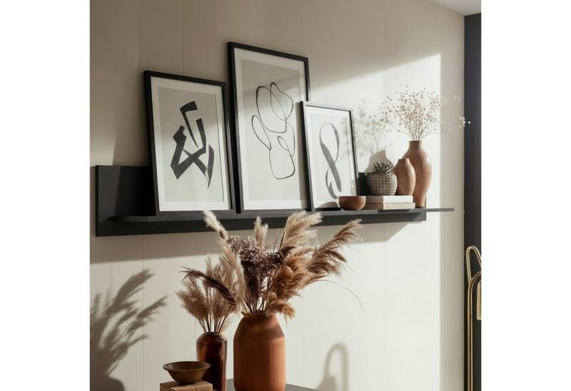 Newroom Wandboard Siena, Wandregal Holz Grau Matt Hängeregal Modern von Newroom