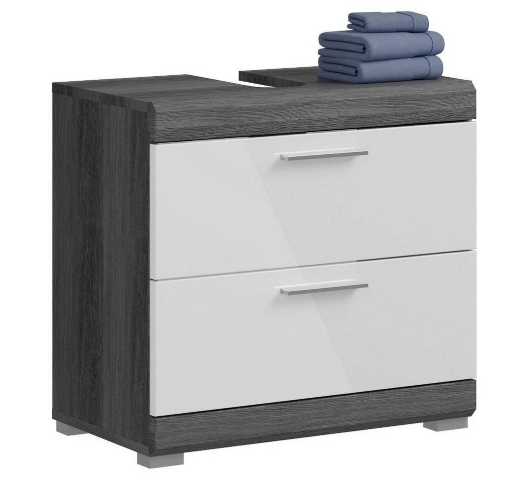 Newroom Waschbeckenunterschrank Yosh Waschbeckenunterschrank Rauchsilber Weiß Hochglanz Modern Badschra... Newroom Waschbeckenunterschrank Yosh Waschbeckenunterschrank Rauchsilber Weiß Hochglanz Modern Badschra... von Newroom