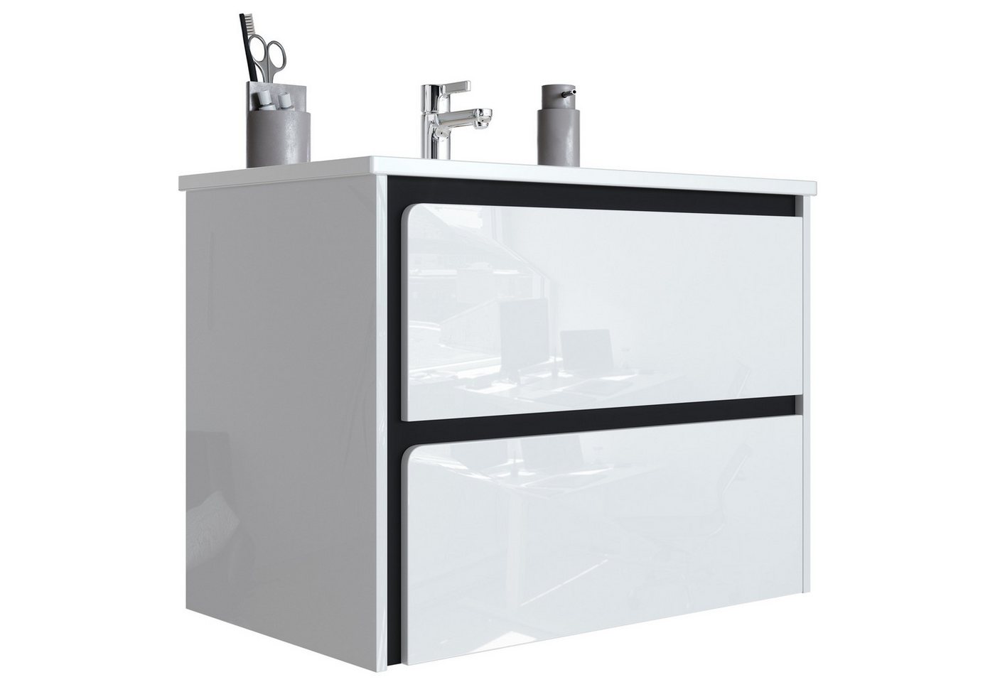 Newroom Waschtisch Beloria, Waschbeckenunterschrank inkl. Waschbecken lackiert - Hängend Newroom Waschtisch Beloria, Waschbeckenunterschrank inkl. Waschbecken lackiert - Hängend von Newroom