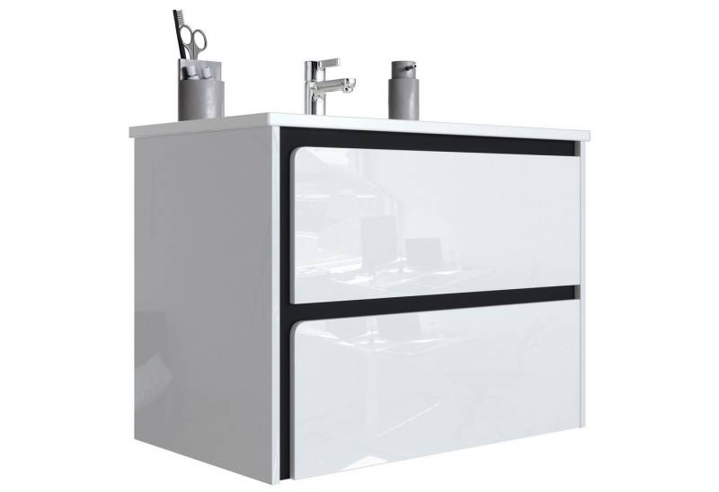 Newroom Waschtisch Beloria, Waschbeckenunterschrank inkl. Waschbecken lackiert - Hängend von Newroom
