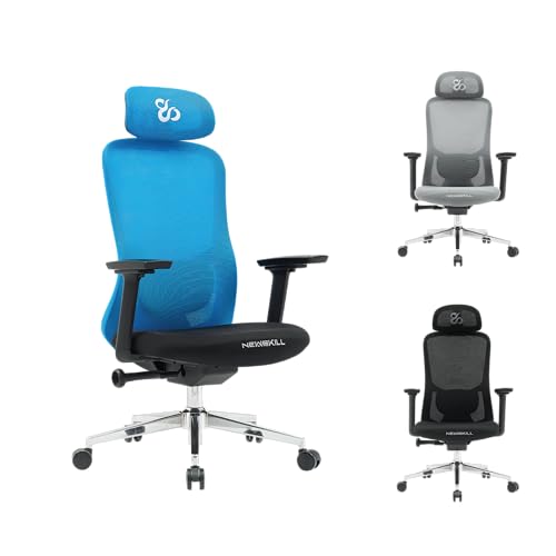NEWSKILL Nue Ergonomischer Gaming-Stuhl, Schwarz, Blau von Newskill