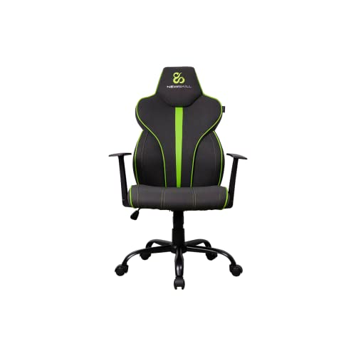 NEWSKILL Professioneller Gaming-Stuhl Fafnir, atmungsaktives Gewebe, neigbar und höhenverstellbar, ergonomisch, Kolbengas Klasse 4, bis 150 kg, verstärktes Metall, Gamerstuhl, Schwarz und Grün von Newskill