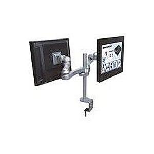 Newstar FPMA-D930D - Full Motion Dual Desk Mount (clamp) for Two 10-30" Monitor Screens, Height Adjustable - Silver - Desk Mount for 2 LCD displays (Adjustable arm) - Silver - Screen Size: 10"-30" von Newstar
