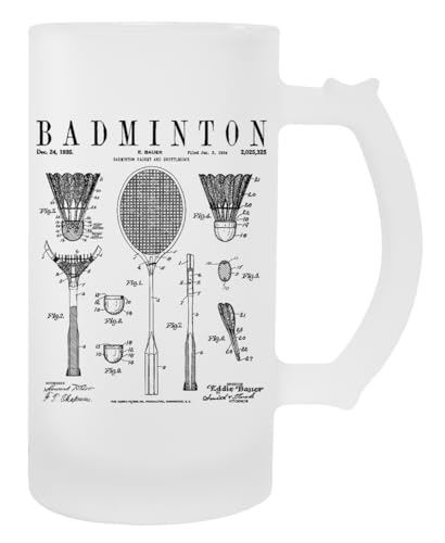 Badminton Old Vintage Bierglas Transparenter Becher Mit Griff von Newtee