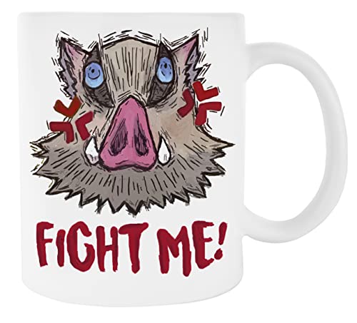 Inosuke, Fight Me!!! Weißer Keramikbecher Für Kaffeetasse Für Tee von Newtee