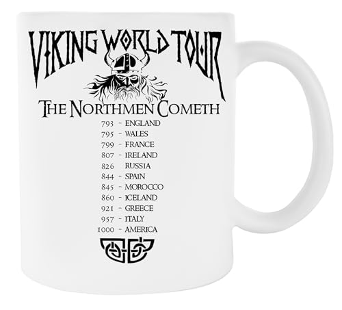 Viking World Tour Weißer Keramikbecher Für Kaffeetasse Für Tee von Newtee