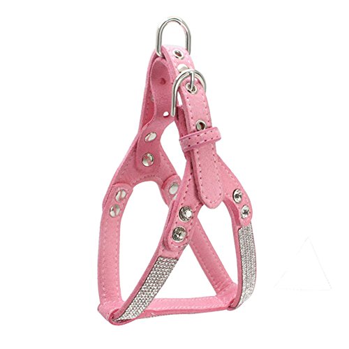 Newtensina Mode Hundegeschirr mit Diamant Bling Niedlich Hundegeschirr Welpen Geschirr für Hunde von Newtensina