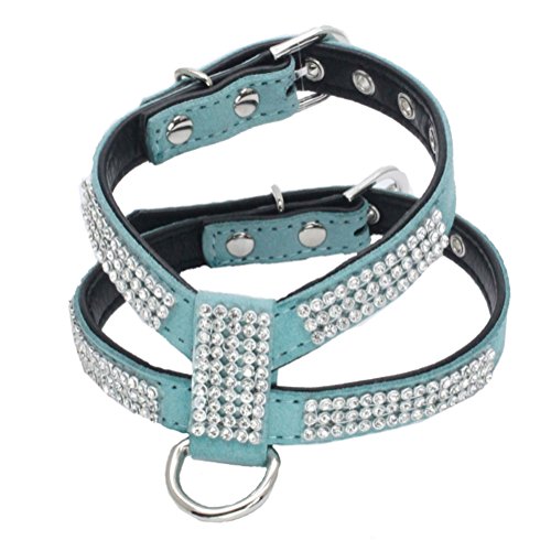 Newtensina Mode Hundegeschirr mit Diamantes Nettes Mädchen Bling Kleiner Hundegeschirr von Newtensina