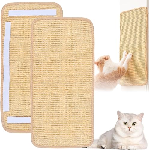 Newtic Sisal Teppich Katzen Kratzteppich, Teppich Katzen Kratzbrett Wand, Sisal Kratzteppich für Hauskatzen, die Krallen Schleifen für Schützt Teppiche und Sofas, 50×25cm von Newtic