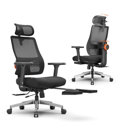 Newtral MAGICH-PRO Bürostuhl Ergonomisch mit Fußstütze, Ergonomischer Schreibtischstuhl mit Dynamische Kopfstütze & Lumbalstütze, Ergonomic Office Chair 150kg mit Einstellbare Armlehne (Schwarz) Newtral MAGICH-PRO Bürostuhl Ergonomisch mit Fußstütze, Ergonomischer Schreibtischstuhl mit Dynamische Kopfstütze & Lumbalstütze, Ergonomic Office Chair 150kg mit Einstellbare Armlehne (Schwarz) von Newtral