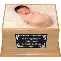 Baby-Bestattung Urne Aus Holz, Säugling, Kleinkind Und Kinder Bestattung Mit Individueller Gravur von Newworldaccents