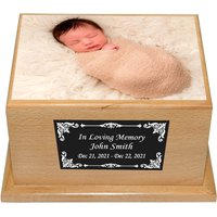 Baby-Bestattung Urne Aus Holz, Säugling, Kleinkind Und Kinder Bestattung Mit Individueller Gravur von Newworldaccents