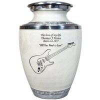 Gitarren-Bestattung Urne, Beatles Memorial Ash Urnen Mit Individueller Gravur Und Samtbeutel von Newworldaccents