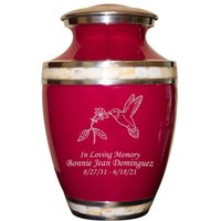 Kolibri-Bestattungs-Urne, Personalisierte Menschliche Beerdigungsurne Für Kolibri-Liebhaber, Personalisierung Auf Mehreren Farben von Newworldaccents