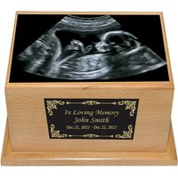 Miscarriage Baby Kremation Urne, Holz Kleinkind Und Kinder Urne Mit Individueller Gravur von Newworldaccents