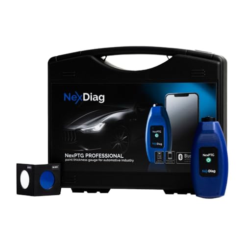 NexPTG Professional Lackschichtmesser mit iOS- und Android-App | Professionelles Lackdickenmessgerät für Autos | Kugelsonde | Lackschichtmessung NexPTG Professional Lackschichtmesser mit iOS- und Android-App | Professionelles Lackdickenmessgerät für Autos | Kugelsonde | Lackschichtmessung von NexDiag