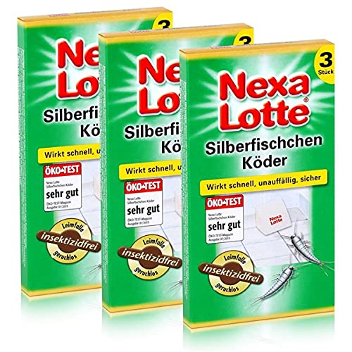 Nexa Lotte Silberfischchen Köder 3 stk. - Leimfalle geruchlos (3er Pack) von Nexa Lotte