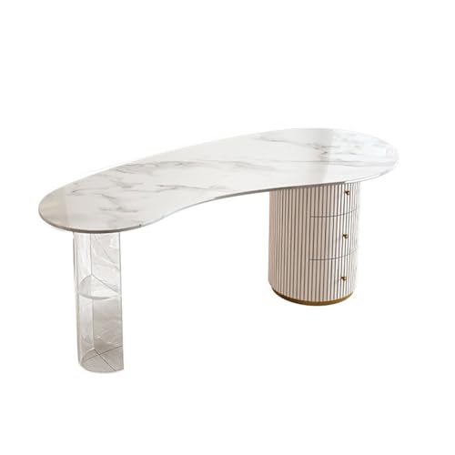 Computertisch Leichter Luxus-Büroschreibtisch, PC-Tisch, Acryl-Werkbank, Steinplatte, Designer-Schreibtisch, Schönheitssalon, Beratungstisch, Aufhängung Schreibtisch für Homeoffice(180*70*75cm) von NexaGeniX