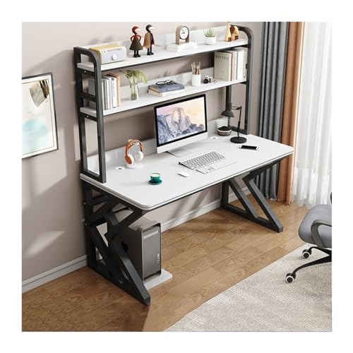 Computertisch PC-Tisch, Desktop, Heimschreibtisch, Hutch, All-in-One-Tisch, Combo Hole Board, Arbeitszimmer, Gaming-Tisch, Schlafzimmer, Büroschreibtisch Schreibtisch für Homeoffice(Weiß,90x60x170cm) von NexaGeniX