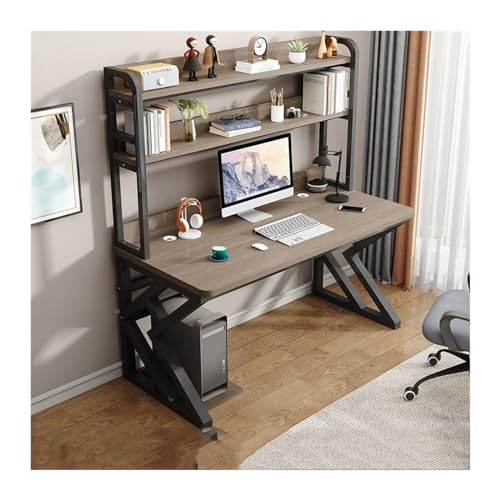 Computertisch PC-Tisch, Desktop, Heimschreibtisch, Hutch, All-in-One-Tisch, Combo Hole Board, Arbeitszimmer, Gaming-Tisch, Schlafzimmer, Büroschreibtisch Schreibtisch für Homeoffice(Grigio,100x60x170c von NexaGeniX