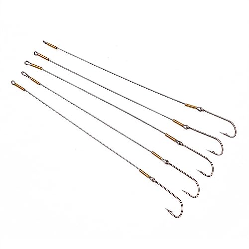 NexaGeniX Angelhaken 5 stücke 27 cm Hohe Qualität Angelhaken Angeln Getriebe Meer Angeln Draht Haken Angelhaken Outdoor Angeln Stahl Draht Angelhaken-Set von NexaGeniX