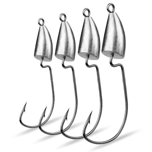 NexaGeniX Angelhaken Kurbel Jig Kopf Haken Angelhaken Jigging Köder Harten Köder Weichen Wurm Angelhaken Jig Haken for Angeln Angelhaken-Set(2.5g) von NexaGeniX