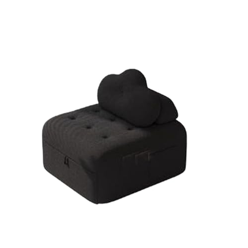 NexaGeniX Ausziehbares Schlafsofa Klappbares Schlafsofa, mit multifunktionaler Verstellbarer Rückenlehne, geeignet for kleine Wohnungen, Wohnzimmer, Schlafzimmer, Flure(Schwarz) von NexaGeniX