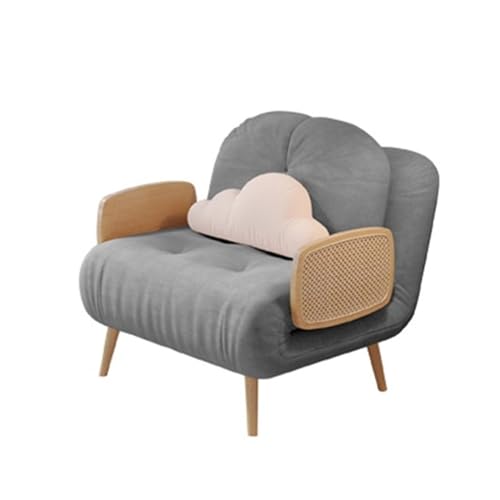 NexaGeniX Ausziehbares Schlafsofa Klappbares Schlafsofa, verstellbare Rückenlehne, umwandelbarer Sessel, platzsparendes Design, geeignet for Schlafzimmer und Wohnzimmer(Grigio,75cm) von NexaGeniX