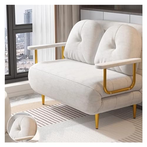 NexaGeniX Ausziehbares Schlafsofa Modernes Klappschlafsofa, Schlafsofa mit multifunktionaler Verstellbarer Rückenlehne, umwandelbarer Klappsessel, geeignet for Wohnzimmer, Schlafzimmer(Weiß,100cm) von NexaGeniX