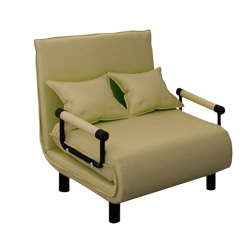NexaGeniX Ausziehbares Schlafsofa Schlafsofa, umwandelbarer Stuhl, multifunktionaler, klappbarer Ottoman, modernes Gästebett for kleine Zimmerwohnungen(Green,100cm) von NexaGeniX