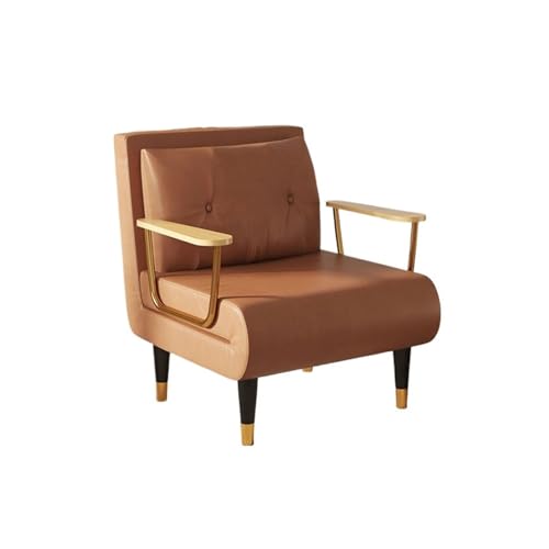 NexaGeniX Ausziehbares Schlafsofa Umwandelbares Schlafsofa, Loungesessel, Sessel, verstellbare Rückenlehne, geeignet for Wohnzimmer/Wohnung/Büro(Bruin) von NexaGeniX