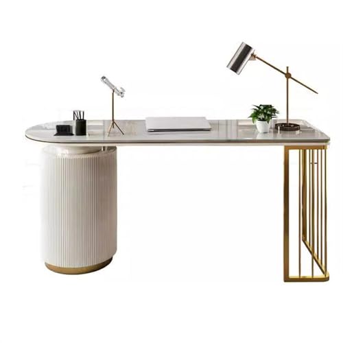 NexaGeniX Computertisch Leichter Luxus-Computertisch, Bürotisch, moderner minimalistischer Schreibtisch, Beratungs-Empfangstisch und Stuhl Schreibtisch für Homeoffice(100 * 50 * 75cm) von NexaGeniX
