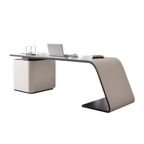 NexaGeniX Computertisch Licht Luxus Schiefer Schreibtisch Home Study Schreibtisch Moderne Einfache Boss Büro Pc Tisch Ecke Schreibtisch für Homeoffice(200x70x75cm) von NexaGeniX