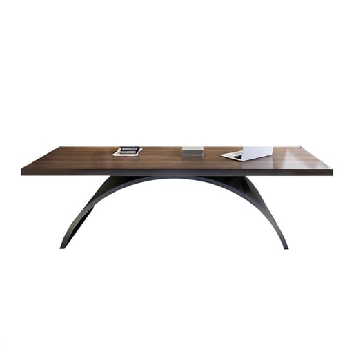NexaGeniX Computertisch Massivholz Büro Schreibtisch Boss Workstation Laptop Schreibtisch Kreative Mond Beine Buch Tisch Schreibtisch für Homeoffice(200 * 80 * 75cm) von NexaGeniX