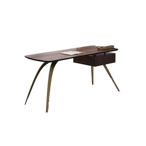 NexaGeniX Computertisch Moderner minimalistischer Luxus-Schreibtisch aus Massivholz, Kleiner Home-Office-Schreibtisch, kreatives Arbeitszimmer, PC-Tisch Schreibtisch für Homeoffice(120x60x75cm) von NexaGeniX